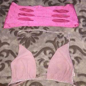Dancer pink sheer top , and pink butt cover